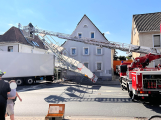 Gerüsteinsturz durch LKW